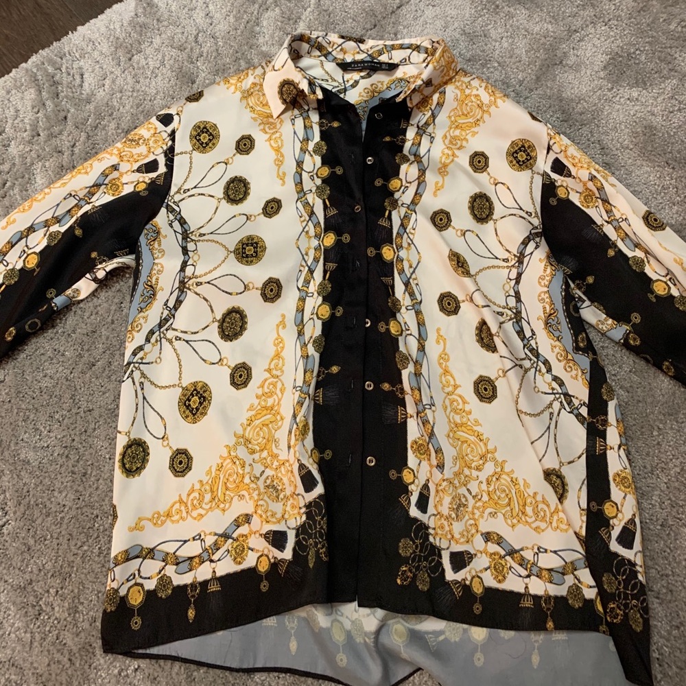 Zara printed button down